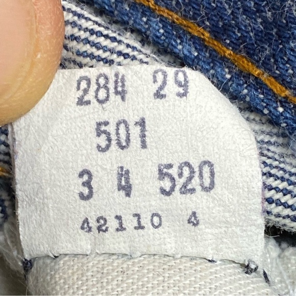 Levis 501 Jeans Men 32x33 (29x29.5) Med Blue Hi Rise True Vtg 520 USA 03/84 - Picture 4 of 16